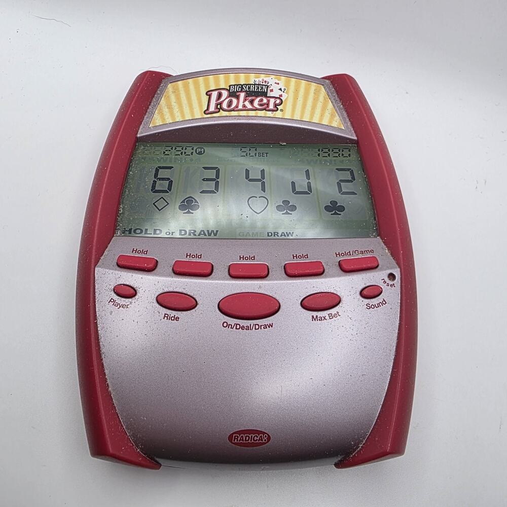 2005 RADICA Big Screen Poker Electronic Handheld Poker - Works Great
